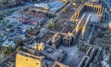 Ankhtours, nile cruise, an airen view of Luxor